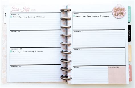 big horizontal happy planner